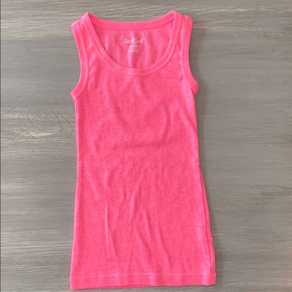Cat & Jack Set of 2 Neon Tank Tops Pink & Orange - Picture 3 of 7